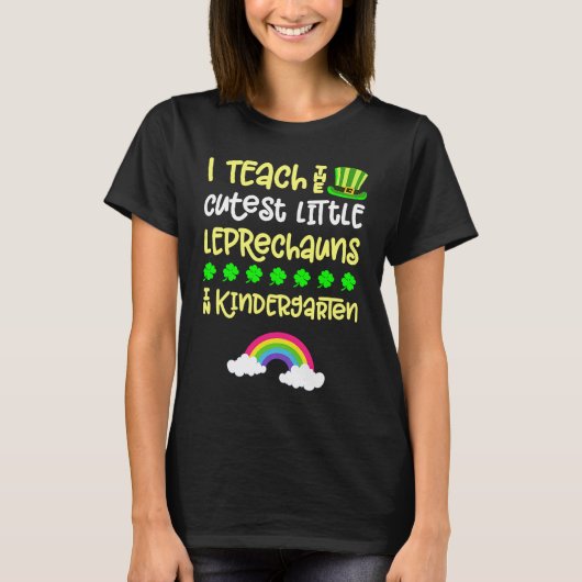 Kindergarten Teacher St Patricks Day Rainbow Lepre Tシャツ (正面)