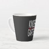Kindergarten Typography kinder garten カフェラテマグ (左アングル)