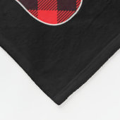 Kindergarten Vibes Teacher Buffalo Plaid Reindeer フリースブランケット (角)