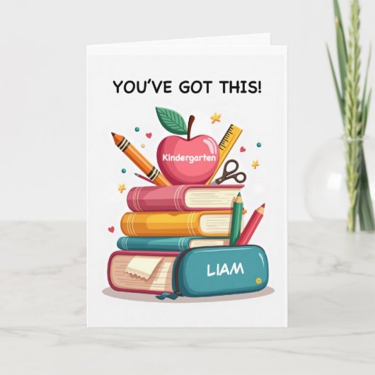 Kindergarten You’ve Got This Personalize School カード (正面)