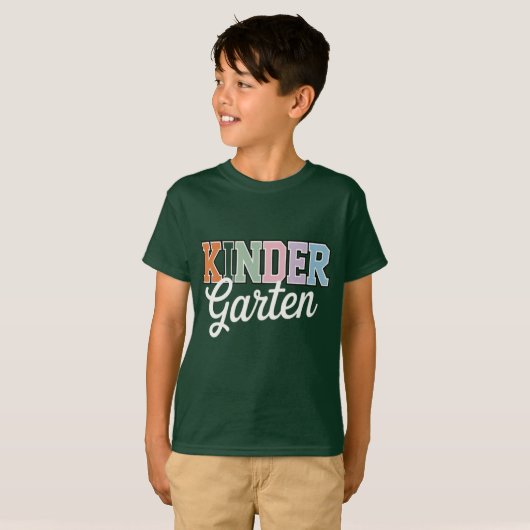 Kindergrten – Colorful Back to School Design Tシャツ (正面フル)