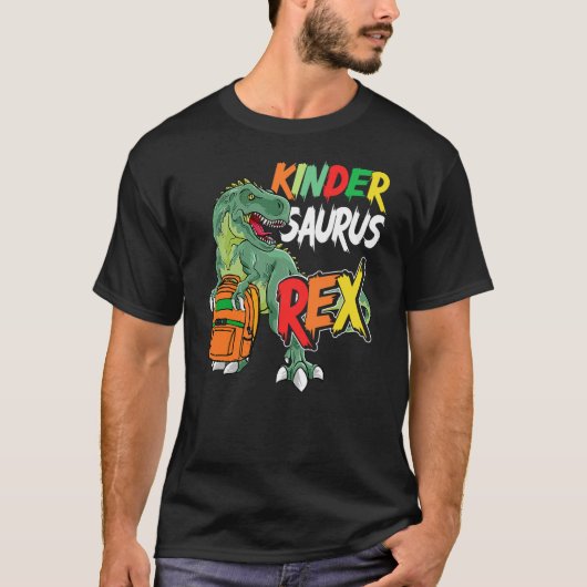 Kindersaurus Rex Dinosaur Kindergarten Back to Sch Tシャツ (正面)