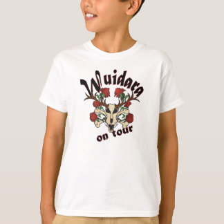 Kindershirt  Motiv: Totenkopfhirsch mit Rosen Tシャツ