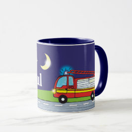 Kindertasse - Feuerwehr Nacht | personalisierbare マグカップ