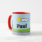 Kindertasse - Feuerwehr | personalisierbare マグカップ (正面左)