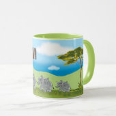 Kindertasse Niedliche Elefanten - Afrika Savanne | マグカップ (正面右)