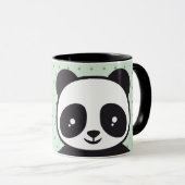 Kindertasse Pandabär - grün |  マグカップ (正面右)