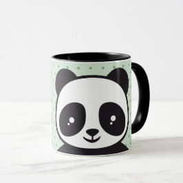 Kindertasse Pandabär - grün |  マグカップ