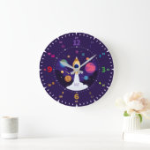 Kinderuhr Lernuhr Wanduhr Kinderzimmer Rakete ラージ壁時計 (ホーム)