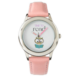 Kinderuhr mit Eule - "Time to Read" 腕時計