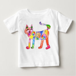 Kinderzeichnung einer Katze ベビーTシャツ