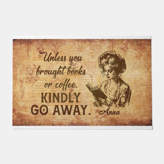 Kindly Go Away Doormat – Funny Welcome Mat | Non-S ドアマット (正面)