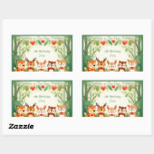 Kindness Best Valentine Nursery Woodland Animals  長方形シール (シート)