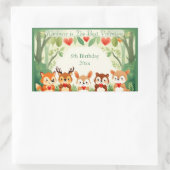 Kindness Best Valentine Nursery Woodland Animals  長方形シール (バッグ)