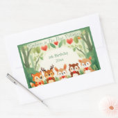 Kindness Best Valentine Nursery Woodland Animals  長方形シール (封筒)