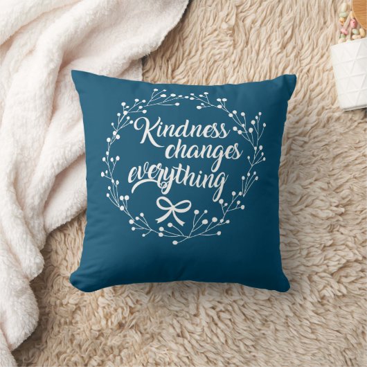 Kindness Changes Everything Uplifting Quote クッション (ブランケット)