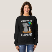 Kindness elephant Unity Day Orange Anti Bullying スウェットシャツ (正面フル)