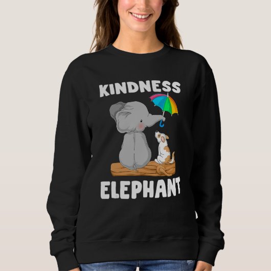 Kindness elephant Unity Day Orange Anti Bullying スウェットシャツ (正面)