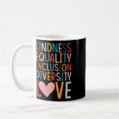 Kindness Equality Inclusion Diversity Love - Sped  コーヒーマグカップ (左)
