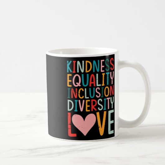 Kindness Equality Inclusion Diversity Love - Sped  コーヒーマグカップ (右)