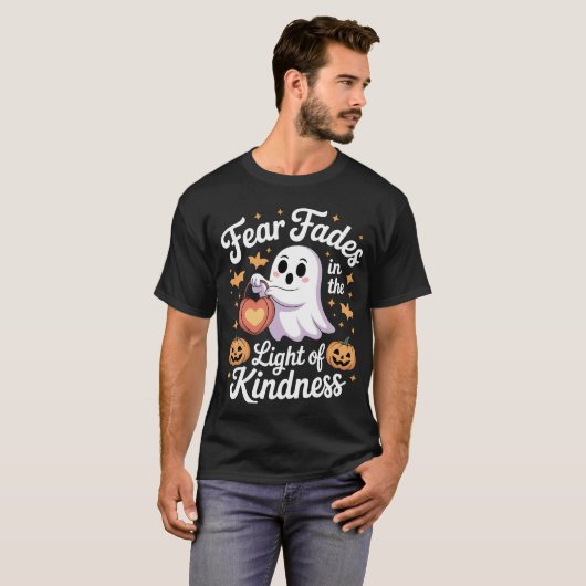 Kindness Glows - Spooky Ghost Lantern T-shirt Tシャツ (正面フル)