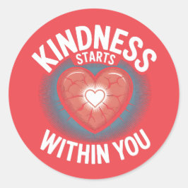 Kindness & Healing – 励ましの言葉 ラウンドシール