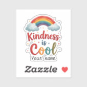 Kindness Is Cool 編集可能ネームラベル シール (シート)