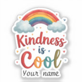 Kindness Is Cool 編集可能ネームラベル シール (正面)