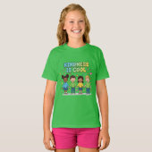 Kindness Is Cool – Positive Kids Friendship Design Tシャツ (正面フル)