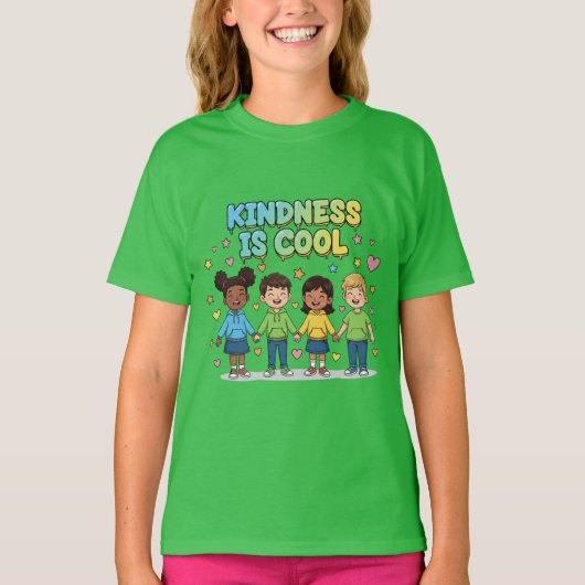 Kindness Is Cool – Positive Kids Friendship Design Tシャツ (正面)