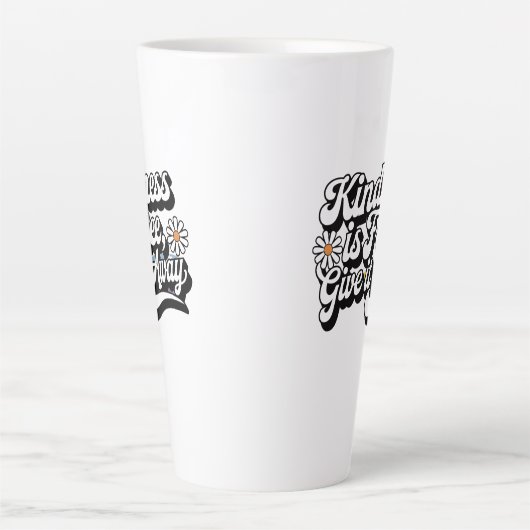 "Kindness is Free, Give it Away" カフェラテマグ (正面)