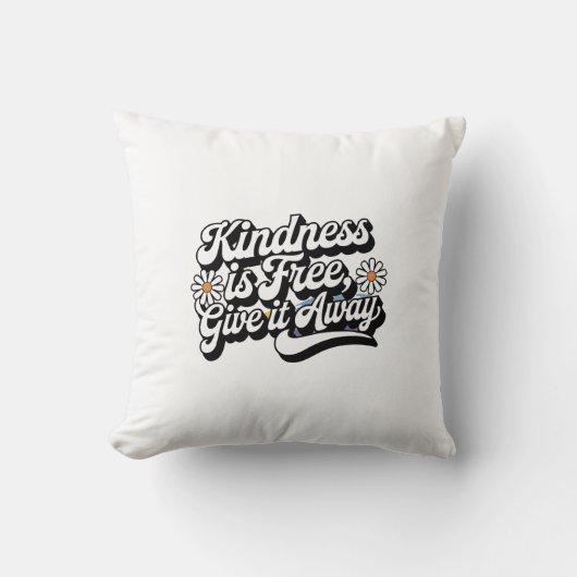 "Kindness is Free, Give it Away" クッション (正面)
