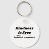 Kindness Is Free Sprinkle It Everywhere ブラック タイポ キーホルダー (裏面)