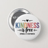 Kindness Is Free Sprinkle It Everywhere 缶バッジ (正面&裏面)