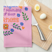 Kindness Is Loaning Someone Your Strength キッチンタオル (四つ折り)