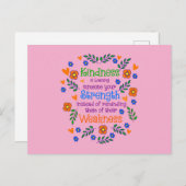 Kindness Is Loaning Someone Your Strength  ポストカード (正面/裏面)