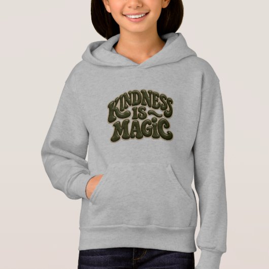 Kindness Is Magic 3D グルービーキッズパーカー (正面)
