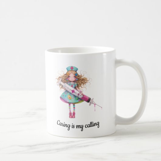 Kindness Is My Calling – Nurse Mug コーヒーマグカップ (右)