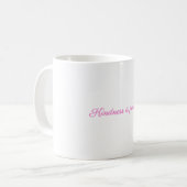“Kindness is Power” Light Pink Parisienne Calligra コーヒーマグカップ (正面左)