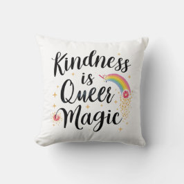 Kindness Is Queer Magic Rainbow Quote LGBTQ+ クッション
