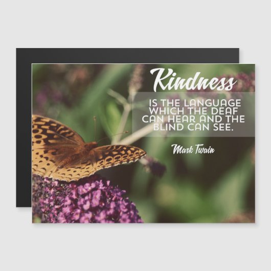 Kindness Is The Language Magnetic Card マグネット招待状 (正面/裏面)