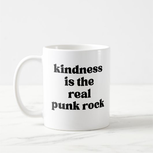 Kindness Is The Real Punk Rock コーヒーマグカップ (左)