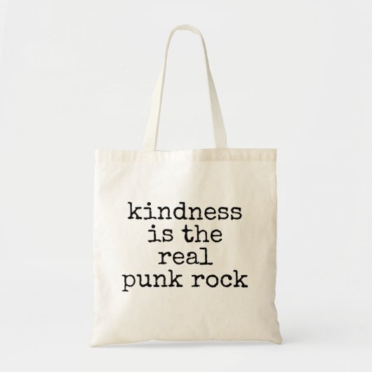 Kindness Is The Real Punk Rock トートバッグ (正面)