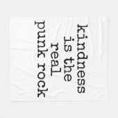 Kindness Is The Real Punk Rock フリースブランケット (正面(横))