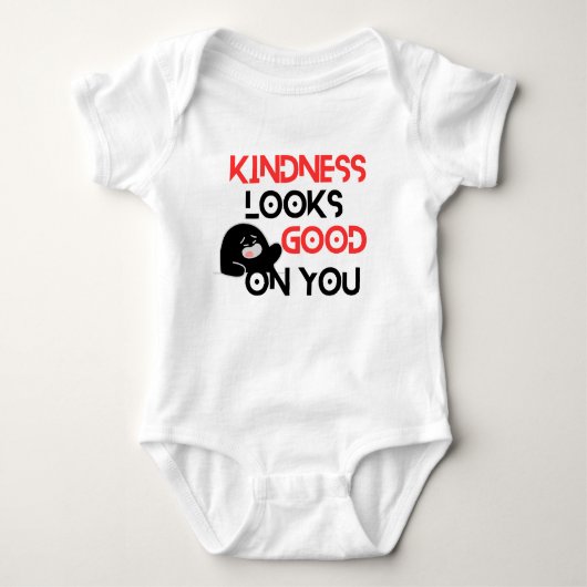 Kindness Looks Good On You Baby Bodysuit ベビーボディスーツ (正面)