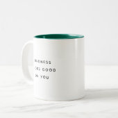 Kindness Looks Good on You Modern Two-Tone Mug ツートーンマグカップ (正面左)