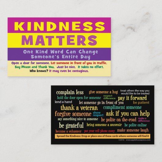 Kindness Matters カード - v3 (正面/裏面)