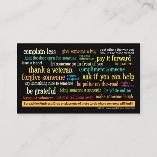 Kindness Matters Cards - v3 コーリングカード (裏面)