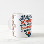 Kindness Mug — Always Help Someone Quote with Hold コーヒーマグカップ (正面左)