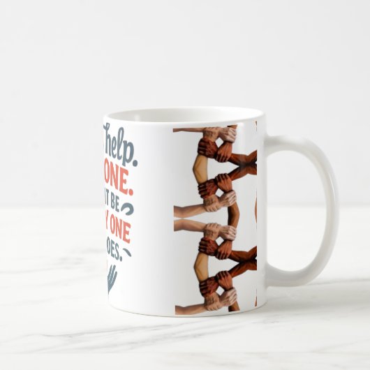 Kindness Mug — Always Help Someone Quote with Hold コーヒーマグカップ (右)